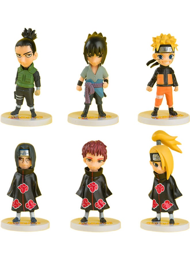 6-Piece Anime Action Model Naruto Sasuke Design - Image 1