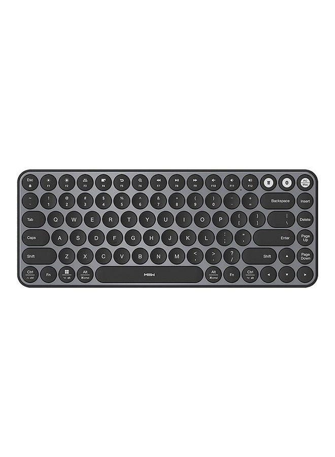 MIIIW 85-Keys Wireless Dual-Mode Office Keyboard with Integrated Soft Rubber Bracket Black - Image 1