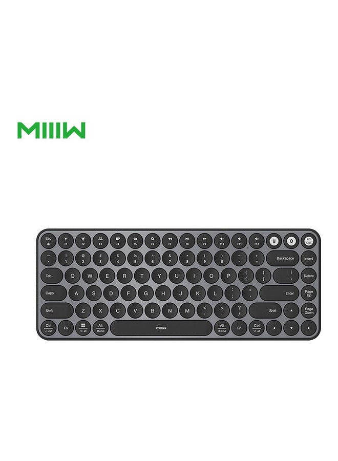 MIIIW 85-Keys Wireless Dual-Mode Office Keyboard with Integrated Soft Rubber Bracket Black - Image 2