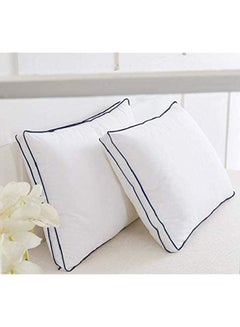 Hotel Linen Klub Down Feather Alternative Cotton (Down Proof) Pillow Double Piping Cotton White/Black 48x74cm  - Image 3