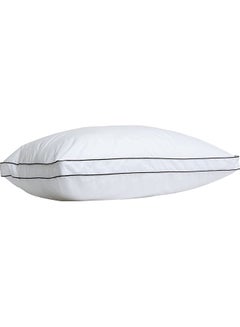 Hotel Linen Klub Down Feather Alternative Cotton (Down Proof) Pillow Double Piping Cotton White/Black 48x74cm  - Image 1