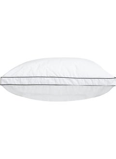 Hotel Linen Klub Down Feather Alternative Cotton (Down Proof) Pillow Double Piping Cotton White/Black 48x74cm  - Image 2