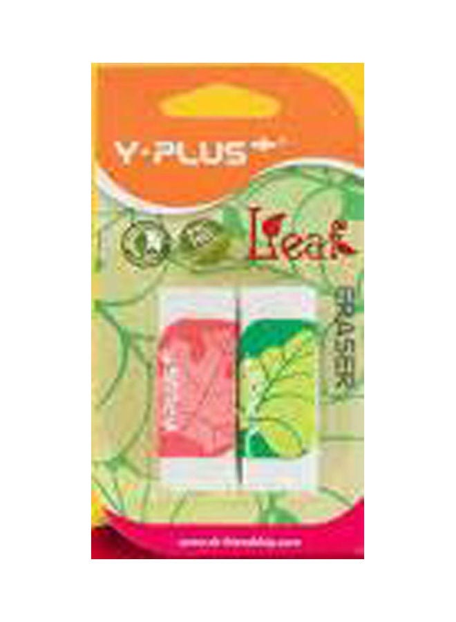 2-Piece Colourful Eraser Multicolour