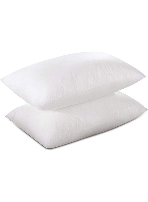 2-Piece Soft Microfiber Pillows polyester White 45 x 75cm