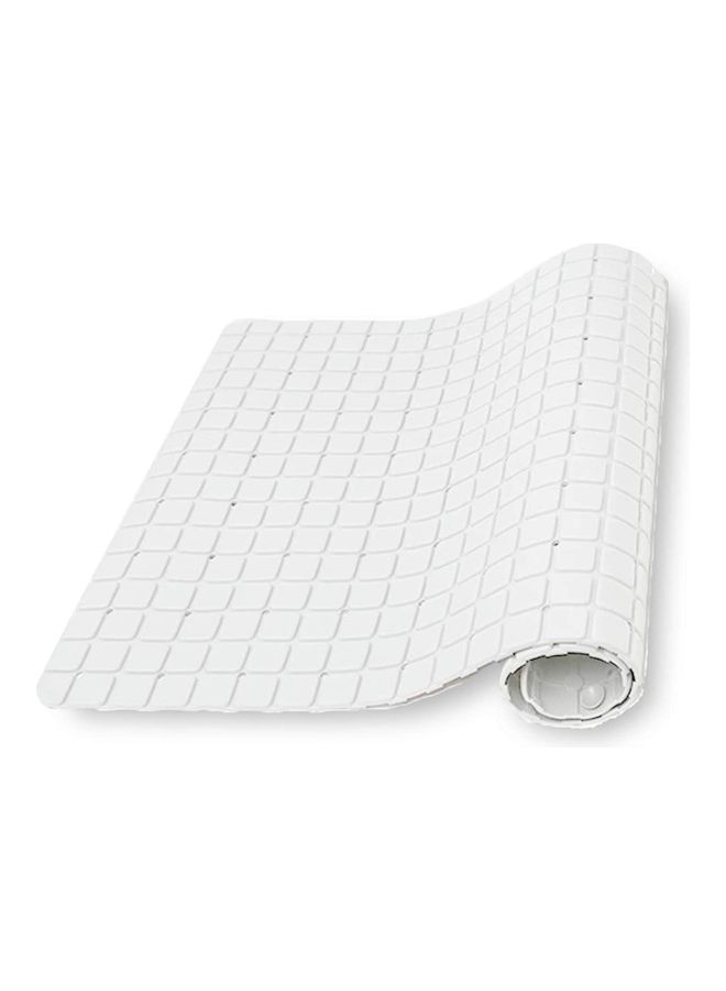 ZENHOME Non-Skid Bath Mat with Suction Cups White 71 x 40cm - Image 1
