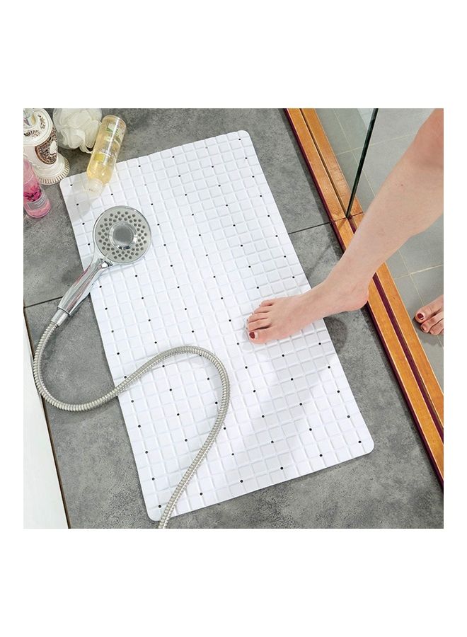 ZENHOME Non-Skid Bath Mat with Suction Cups White 71 x 40cm - Image 2