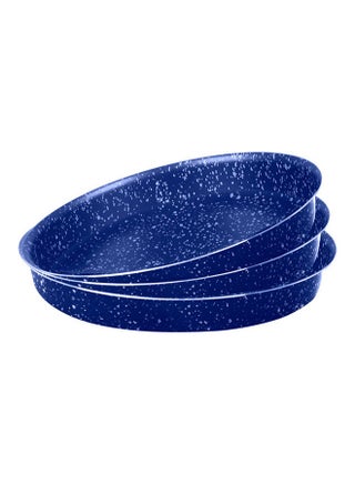 طقم صواني بيتزا من الرخام أزرق 26-28-30 cm