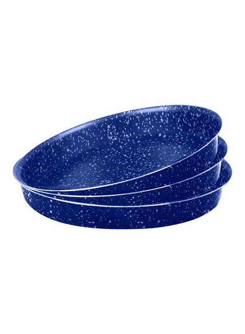 طقم صواني بيتزا من الرخام أزرق 26-28-30 cm