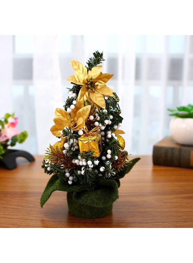 Christmas Pine Tree With Ornaments Gold/Green/White 
