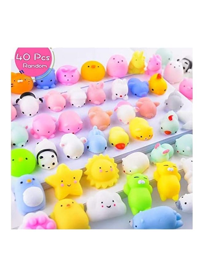 LUDILO 40-Piece Mini Squishies Kawaii Animal Party Favors for Kids - Image 1