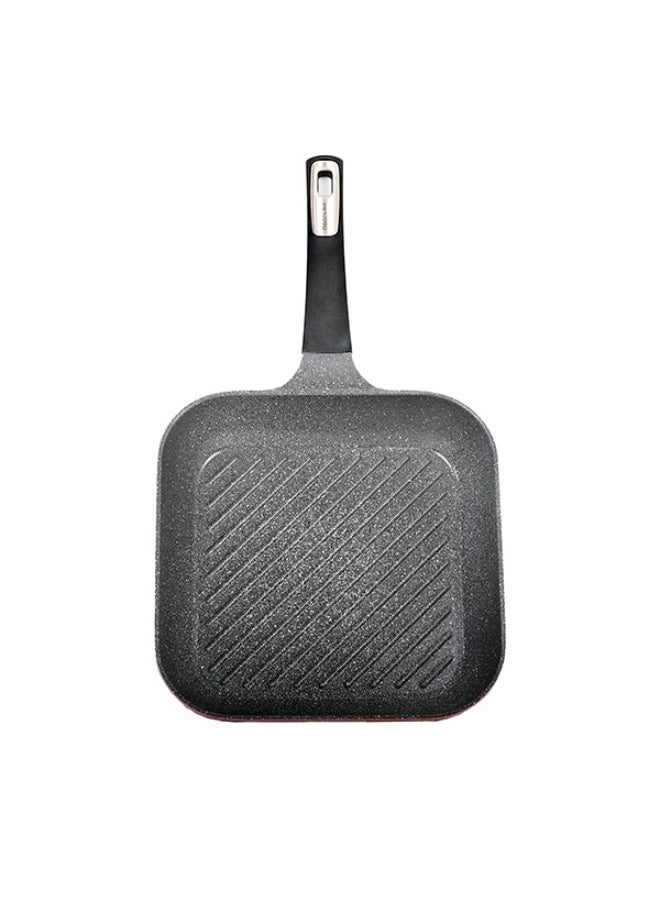 Neoflam Cookware Grill Pan Pink/Black 28 x 5.5cm - Image 3