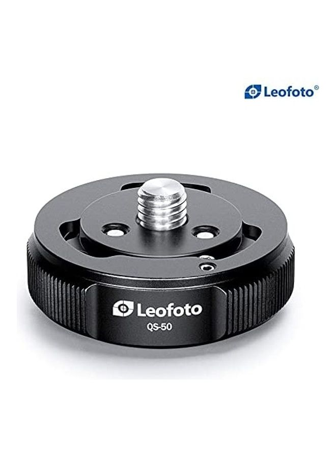 Leofoto QS-50 Quick Link Tripod Ball Head Release Mount Set Black - Image 3