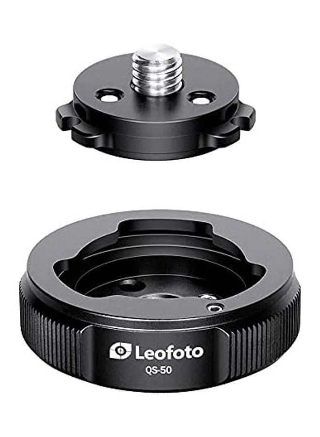 Leofoto QS-50 Quick Link Tripod Ball Head Release Mount Set Black - Image 1