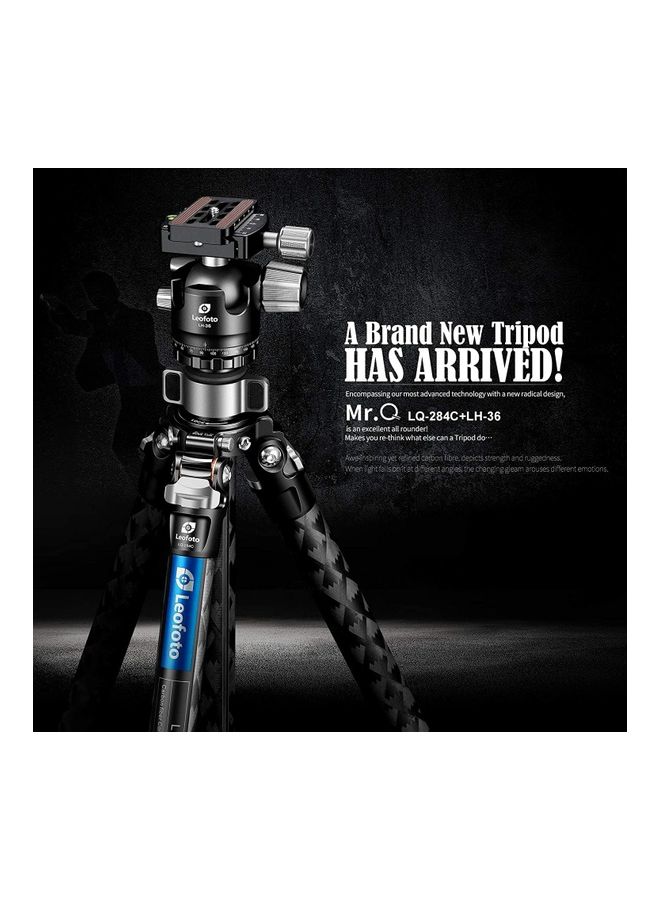 Leofoto LQ-284C Tripod With LH-36 Ball Head Carbon Fiber And Bag Black - Image 3