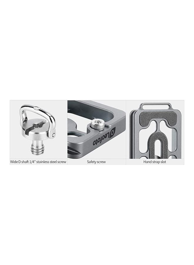 Leofoto NP Series QR Thickness Plate With Wide D Stainless Steel Screw Silver  - Image 3