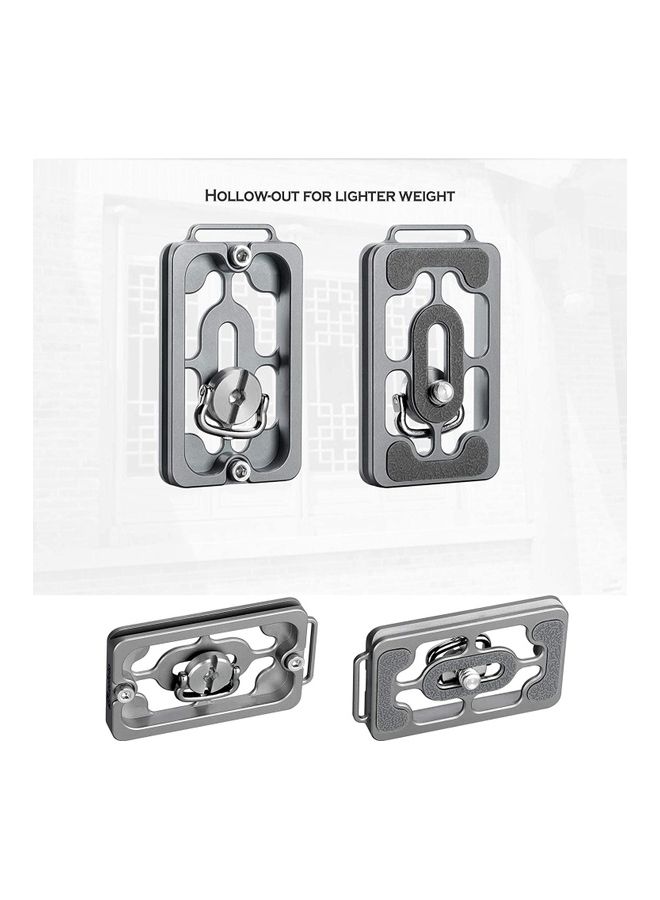Leofoto NP Series QR Thickness Plate With Wide D Stainless Steel Screw Silver  - Image 4