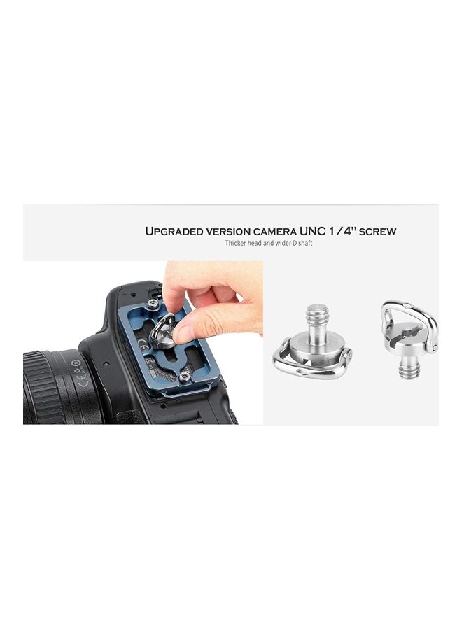 Leofoto NP Series QR Thickness Plate With Wide D Stainless Steel Screw Blue - Image 4
