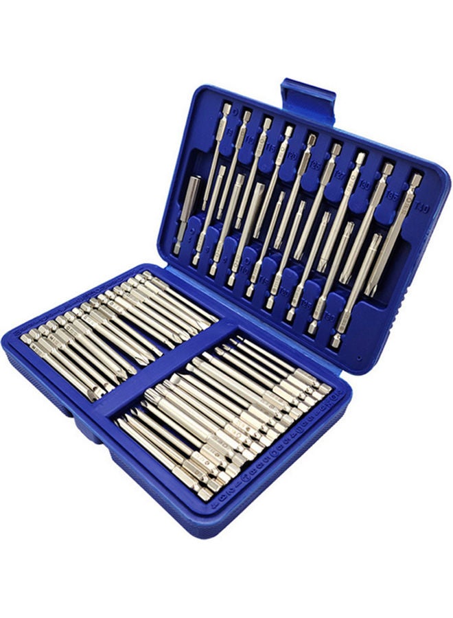 Generic 50-Piece Sandblasting Long Screwdriver Bits Set Silver 19.00X4.00X13.50cm  - Image 1