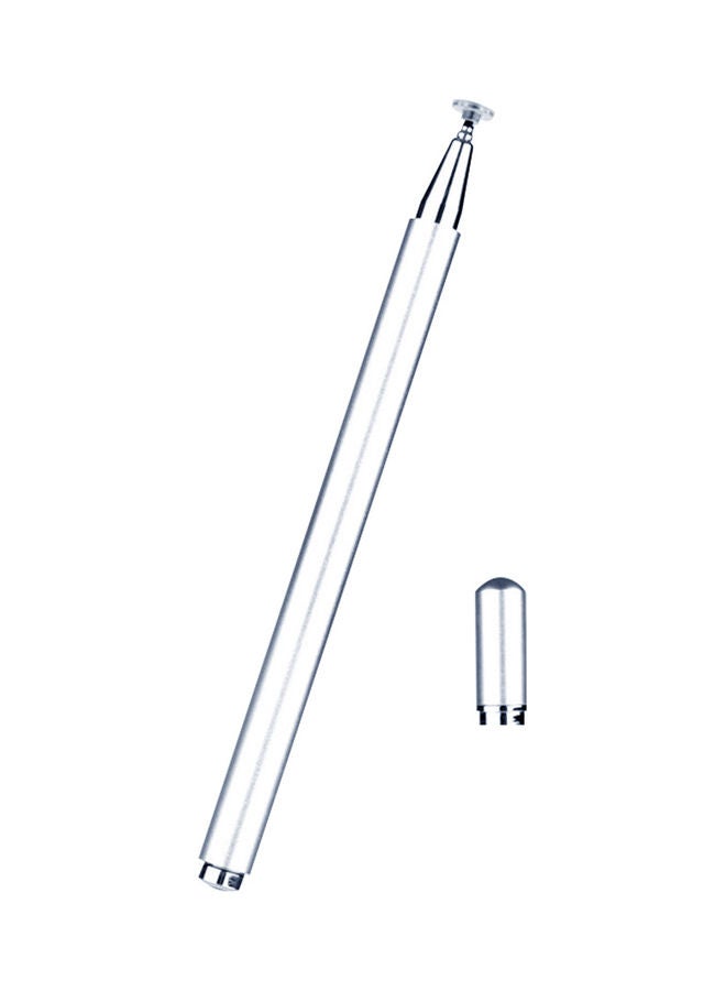 Universal Stylus Pen With Magnetic Absorption Silicone Head Silver - Image 1