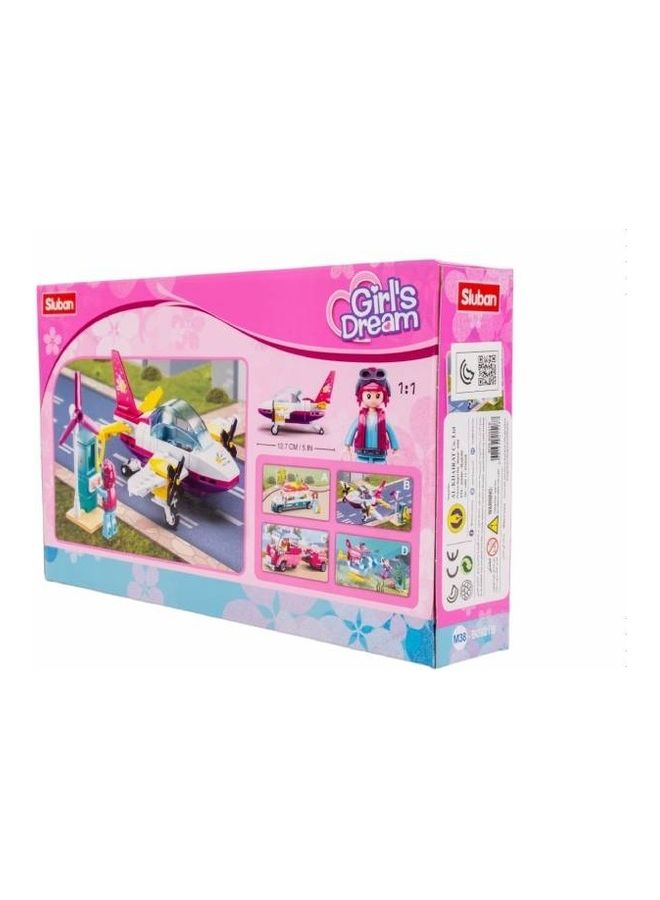 Sluban M38-B0921B 111-Piece Cube Girl's Dream Private Airplane Toy 111 6+ Years - Image 2