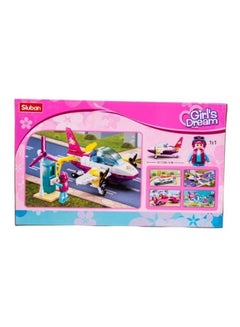 Sluban M38-B0921B 111-Piece Cube Girl's Dream Private Airplane Toy 111 6+ Years  - Image 3