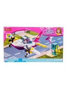 Sluban M38-B0921B 111-Piece Cube Girl's Dream Private Airplane Toy 111 6+ Years  - Image 4