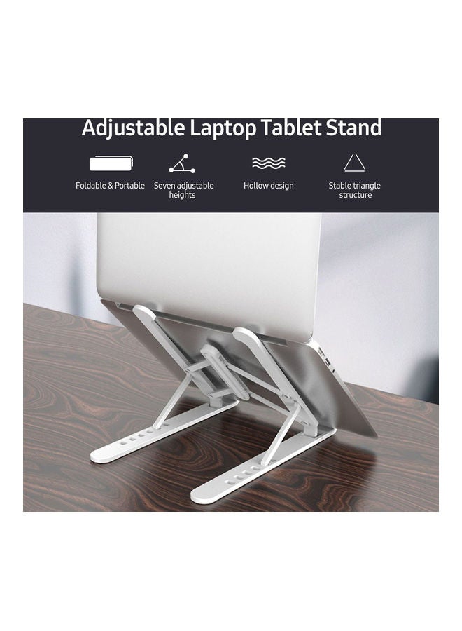 Portable Adjustable Laptop Tablet Stand White - Image 3