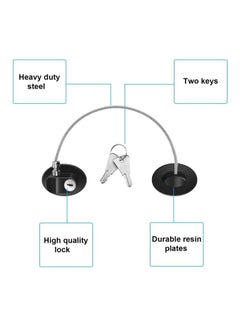 XiuWoo 2-Piece Fridge Freezer Door Lock With 4 Keys Black  - Image 2