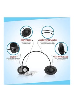 XiuWoo 2-Piece Fridge Freezer Door Lock With 4 Keys Black  - Image 4