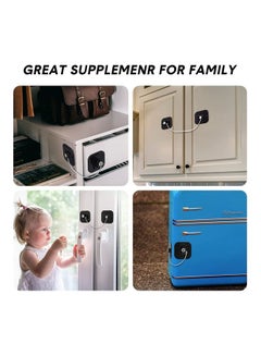XiuWoo 4-Piece Baby Proof Refrigerator Lock With 4 Keys Black  - Image 5