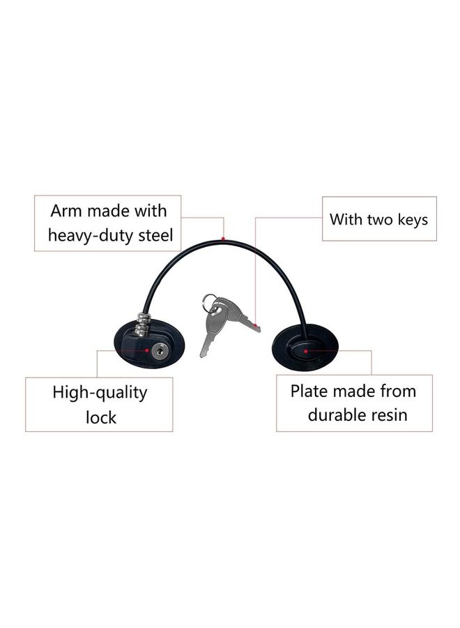 XiuWoo - 2 Pack Refrigerator Door Locks With 4 keys Black - Image 1
