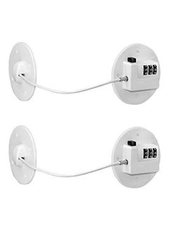 XiuWoo 2-Piece Fridge Door Digit Combination Lock White  - Image 1