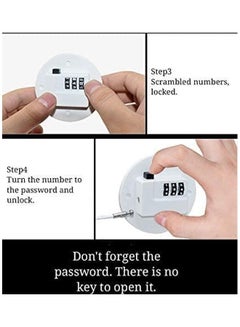 XiuWoo 2-Piece Fridge Door Digit Combination Lock White  - Image 4
