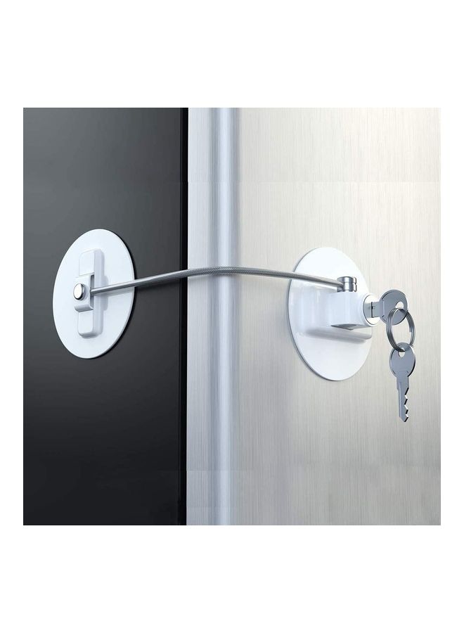 XiuWoo Refrigerator Baby Proof Door Lock With 2 Keys White  - Image 1