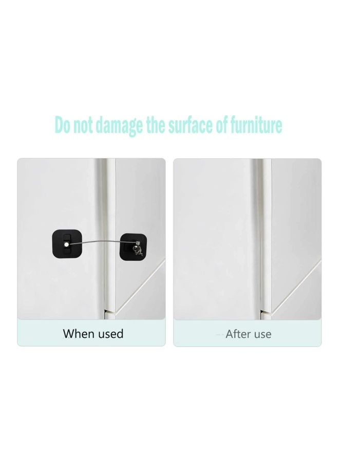 XiuWoo Refrigerator Baby Proof Door Lock With 2 Keys White  - Image 3