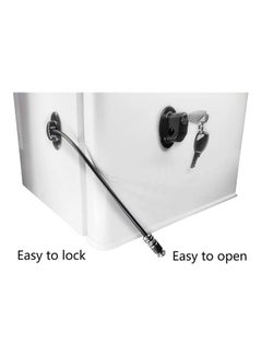 XiuWoo 2-Piece Refrigerator Door Lock With 4 Keys Black  - Image 2