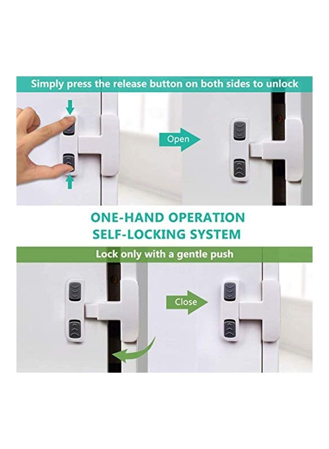 XiuWoo 3-Piece Baby Safe Refrigerator Door Lock White  - Image 3