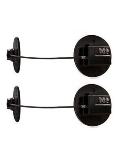 XiuWoo 2 Pack Fridge Door Digit Combination Lock Black  - Image 1