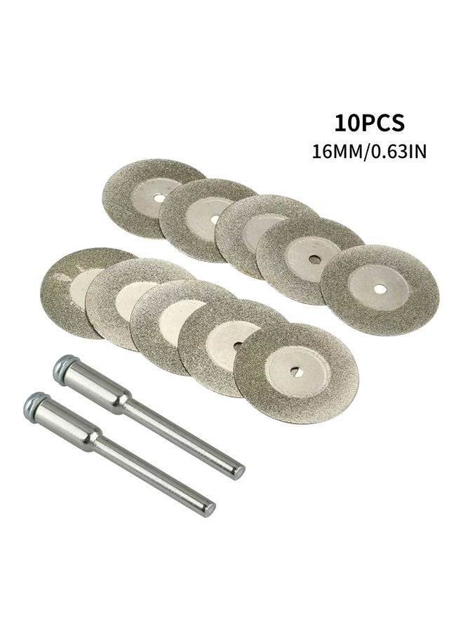 10-Piece Saw Blades with 2 Sharp Multicolour
