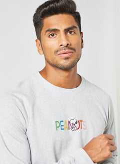 DEDICATED Peanuts Logo Sweatshirt Grey  - Image 2