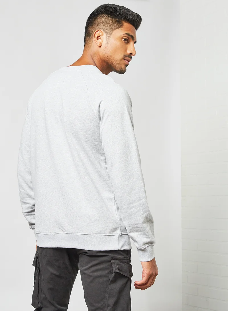 DEDICATED Peanuts Logo Sweatshirt Grey