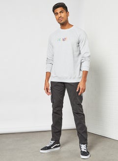 DEDICATED Peanuts Logo Sweatshirt Grey  - Image 4