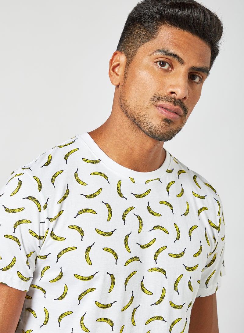 DEDICATED - Banana Print T-Shirt White - Image 1
