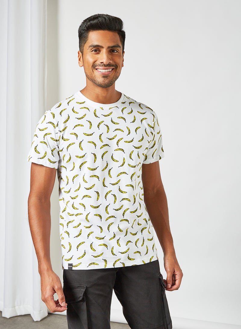 DEDICATED - Banana Print T-Shirt White - Image 1