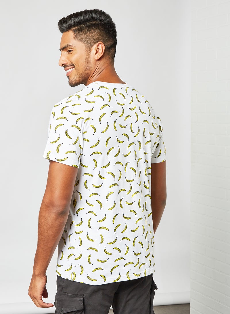 DEDICATED - Banana Print T-Shirt White - Image 1