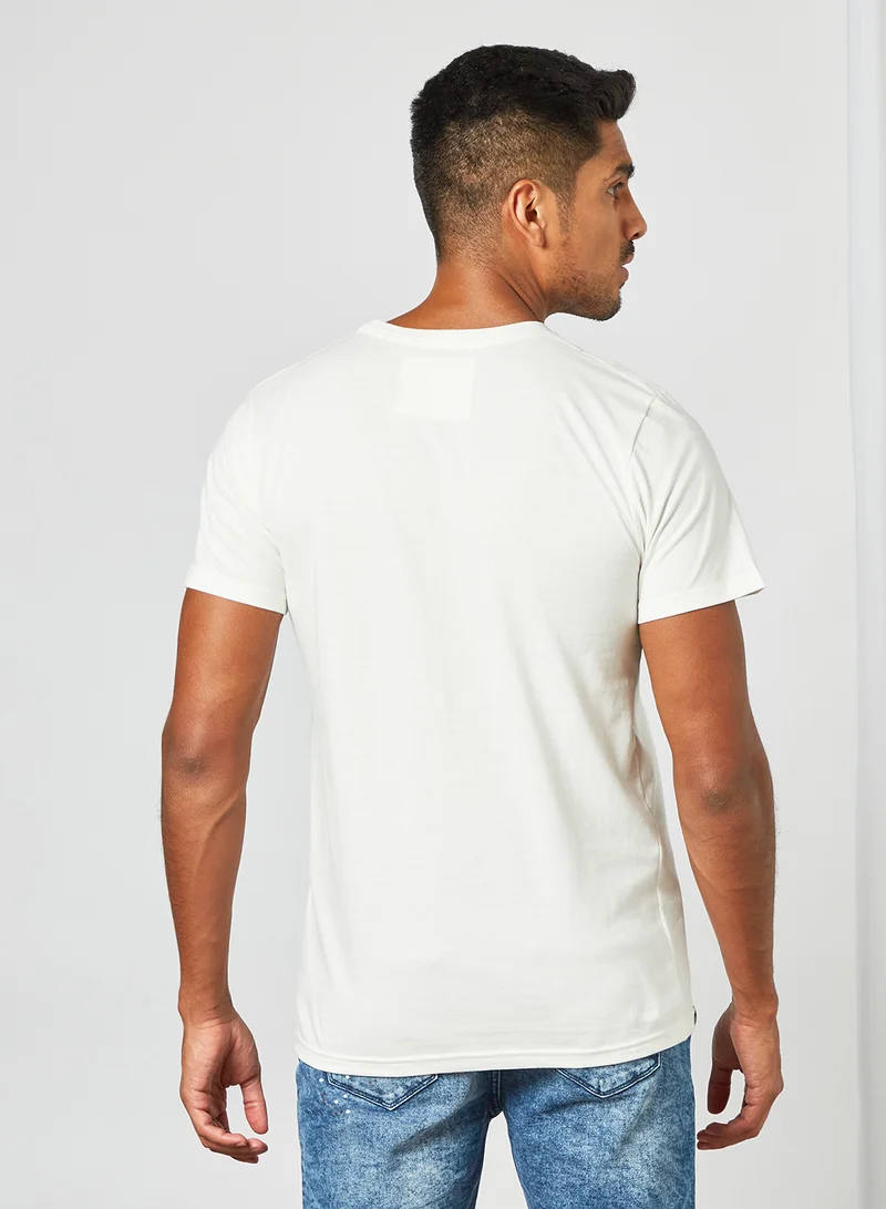 DEDICATED Whale Graphic Print T-Shirt Off-White