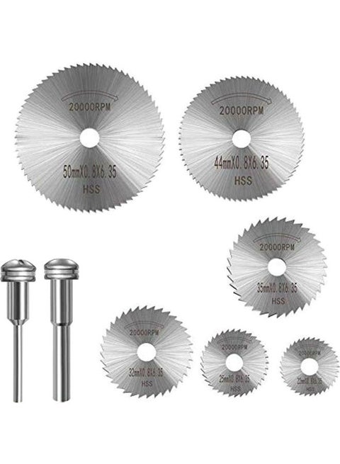 6-Piece Stainless Steel Saw Blades with 2 Sharp Silver