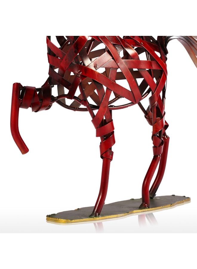 Metal Weaving Horse Sculpture Red - v1626437339/N49203852A_2