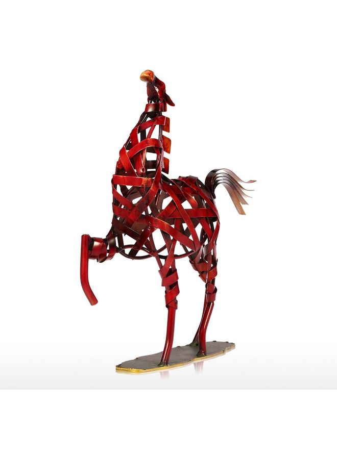 Metal Weaving Horse Sculpture Red - v1626437339/N49203852A_4