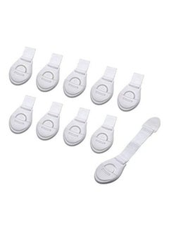 XiuWoo 10-Piece Door Cabinet Cupboard Safety Lock White  - Image 1
